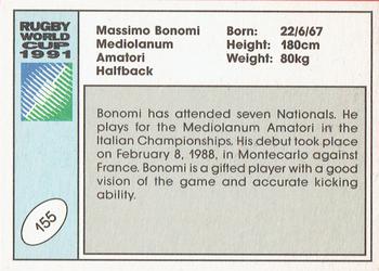 1991 Regina Rugby World Cup #155 Massimo Bonomi Back